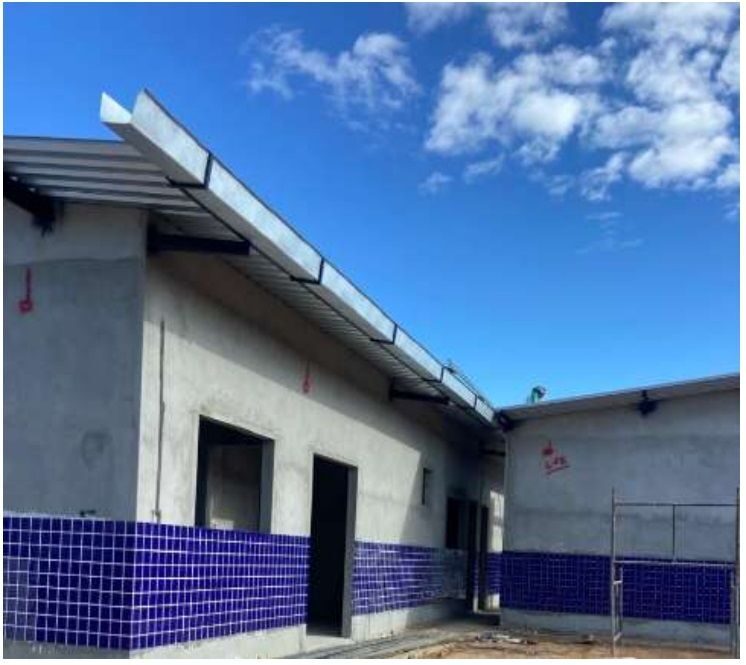 VISTA OBLÍQUA PARCIAL DA FACHADA INTERNA